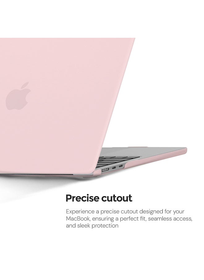 O Ozone - Slim Rubberized Matte Case Compatible with MacBook Air 13 inch (A2681)M2 2022, (A3113)M3 2024 Case with Keyboard Cover & Protector, Pink - Image 1