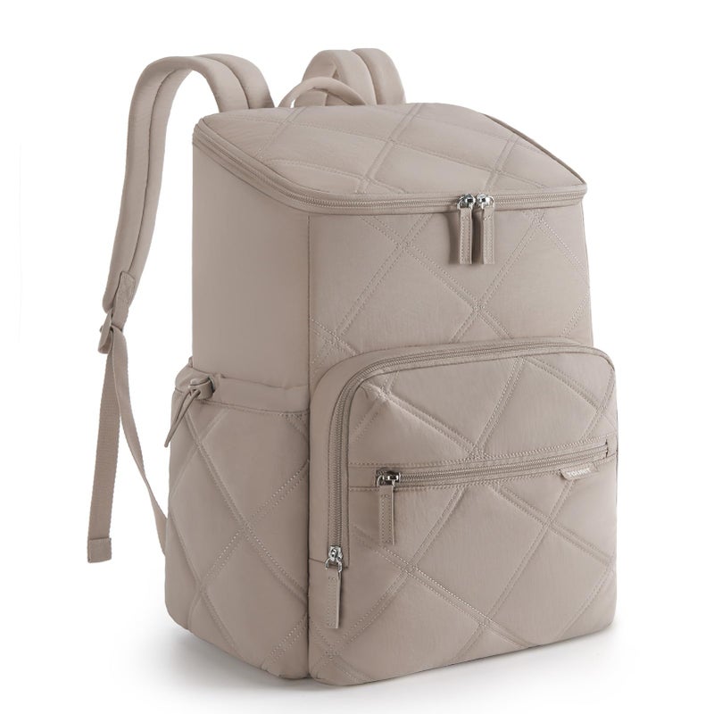 TOURIT Insulated Backpack Cooler 30 Cans Waterproof Leakproof Soft Cooler Bag Beach Travel Picnic Camping Camel - Image 2