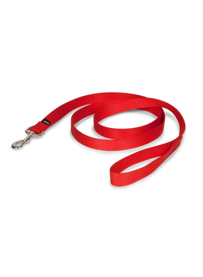 PetSafe Nylon Dog Leash - Strong, Durable, Traditional Style Leash with Easy to Use Bolt Snap - 1" x 6', Red - Image 1