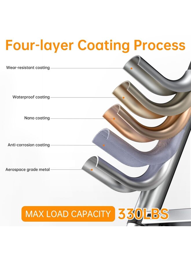 Telescopic Ladder, 6.5FT Aluminum Telescoping Ladder with Non-Slip Feet and Stable Hook, Portable Extension Ladder for Household and Outdoor Working, 330lb Capacity - Image 3