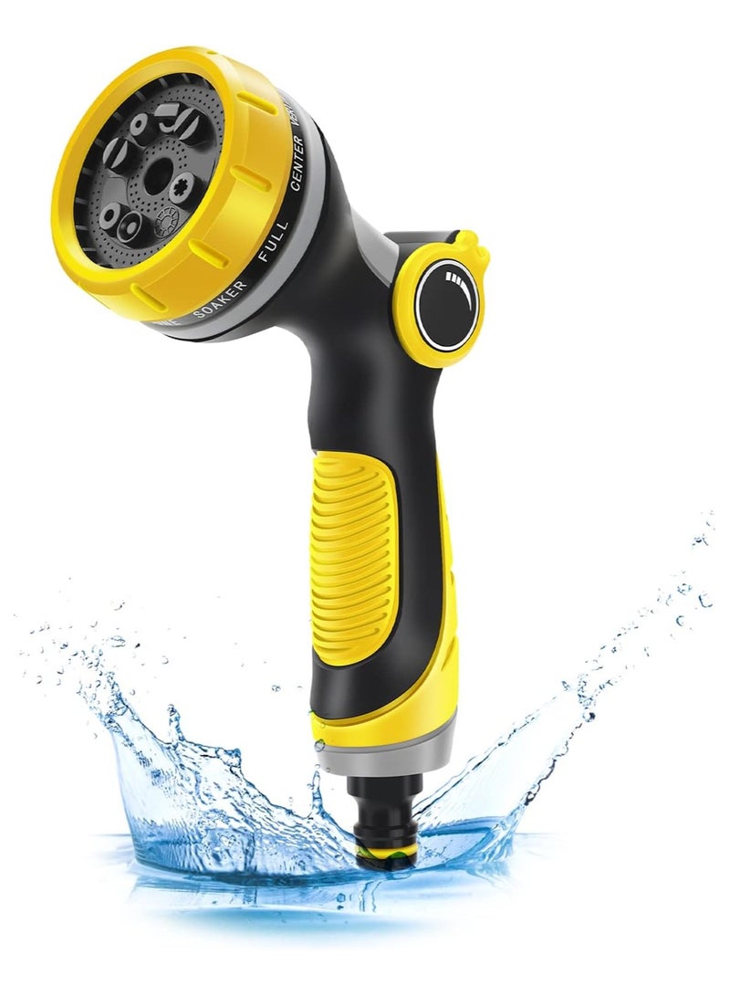 ارواق مسدس رش أنبوب خرطوم الحديقة، 10 أنماط قابلة للتعديل، مسدس فوهة خرطوم مع التحكم بالإبهام، فوهة خرطوم الضغط العالي لنباتات الري، غسيل السيارات، استحمام الحيوانات الأليفة وتنظيفها - Image 1