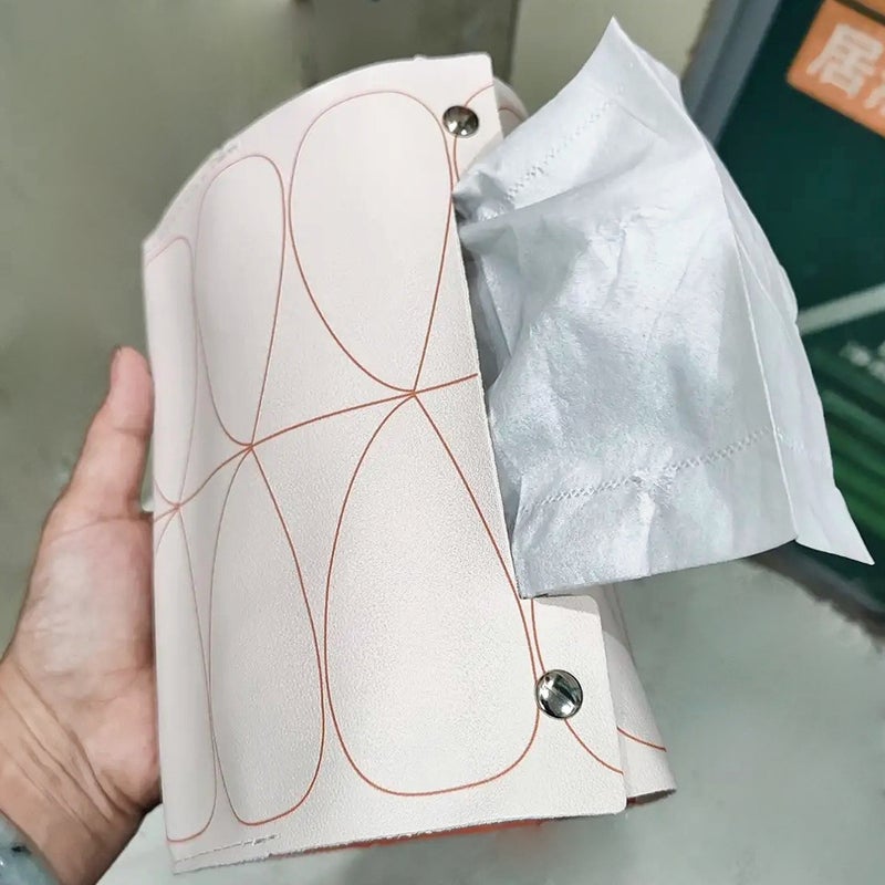 Generic Luxury Mocha Brown Leather Tissue Box Line [SKU picture shall prevail] 