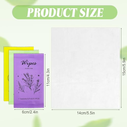 Twoworld Individual Hand Wipes Wet Wipes Travel Size,Wet Wipes Individually Wrapped Bulk Cleansing Travel Size Wipes for Wedding Travel Restaurant Barbecue(60) - Image 3
