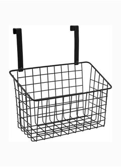 Mash Kitchen Hanging Basket Black Color Multifunctional Storage Racks Creative Over Cabinet Door Organizer Baskets Rack Practical Household Supplies Finishing Under Shelf Hanging Wire Storage Basket  - Image 1