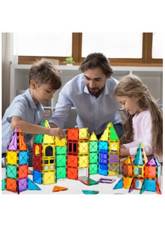 GRAFLO GRAFLO Magnetic Building Blocks & Construction Blocks Set for Kids - 90 Pcs Vibrant 3D Building Set as Education Toys - Magnetic Toys & Tiles for Kids - Magnetic Block for Kids - Toy for Kids 3+ Years  - Image 5