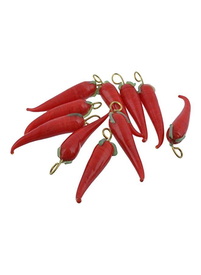 NIBEMINENT Pack Of 10 Acrylic Chilli Charms Craft Kits Art-106 - Image 1