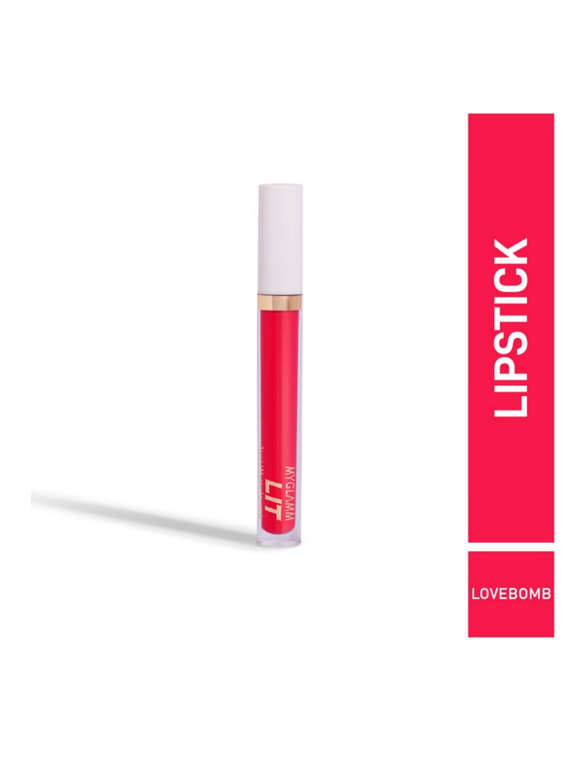 MyGlamm Liquid Matte Lipstick Lovebomb Red  3 ml  With Moringa Oil  12HR Long lasting Lipstick Cruelty Free Matte Lipstick - Image 2