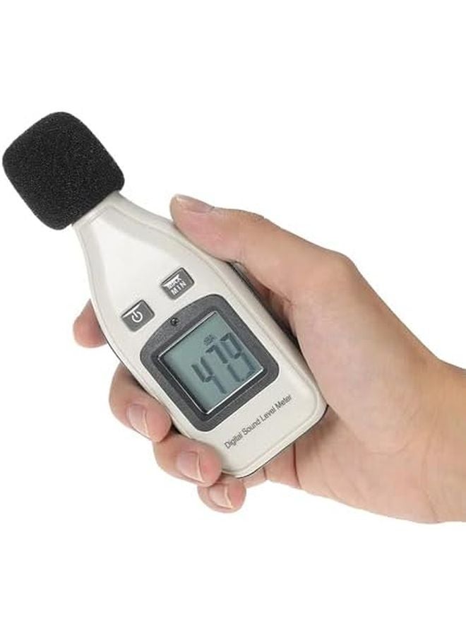 مقياس مستوى الصوت الرقمي من 30 ديسيبل إلى 130 ديسيبل مع شاشة عرض الكريستال السائل، تثبيت البيانات، وإيقاف التشغيل التلقائي. - Image 5