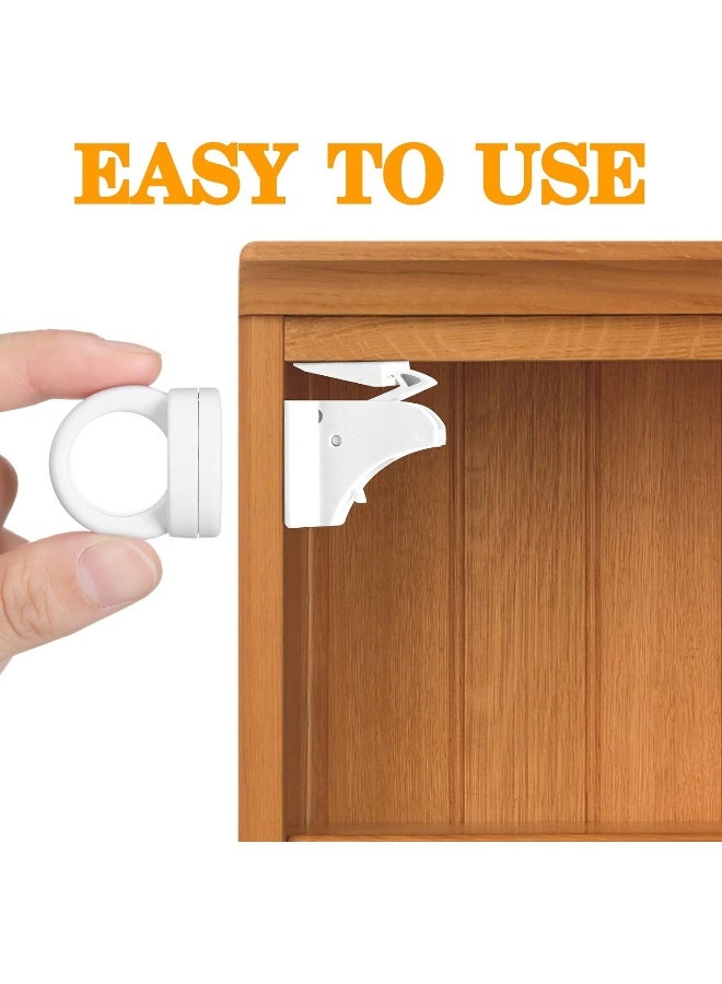 Kingdder 4 Sets Magnetic Cabinet Locks Keys Baby Proofing Child Safety Magnet Drawer Replacement Keys - Image 2