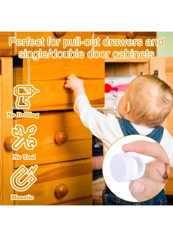 Kingdder 4 Sets Magnetic Cabinet Locks Keys Baby Proofing Child Safety Magnet Drawer Replacement Keys - Image 4