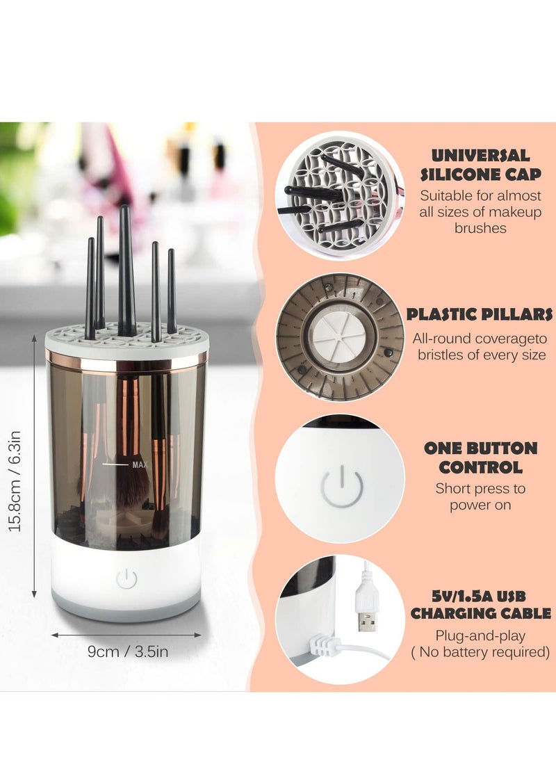 KHAJUL - Electric Makeup Brush Cleaner, Makeup for All Size Brush, Beauty Tools, Great Gift For Her - Image 1
