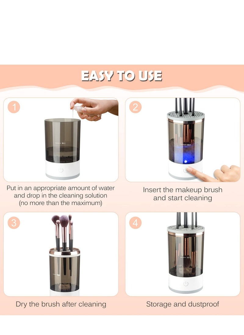 KHAJUL - Electric Makeup Brush Cleaner, Makeup for All Size Brush, Beauty Tools, Great Gift For Her - Image 1
