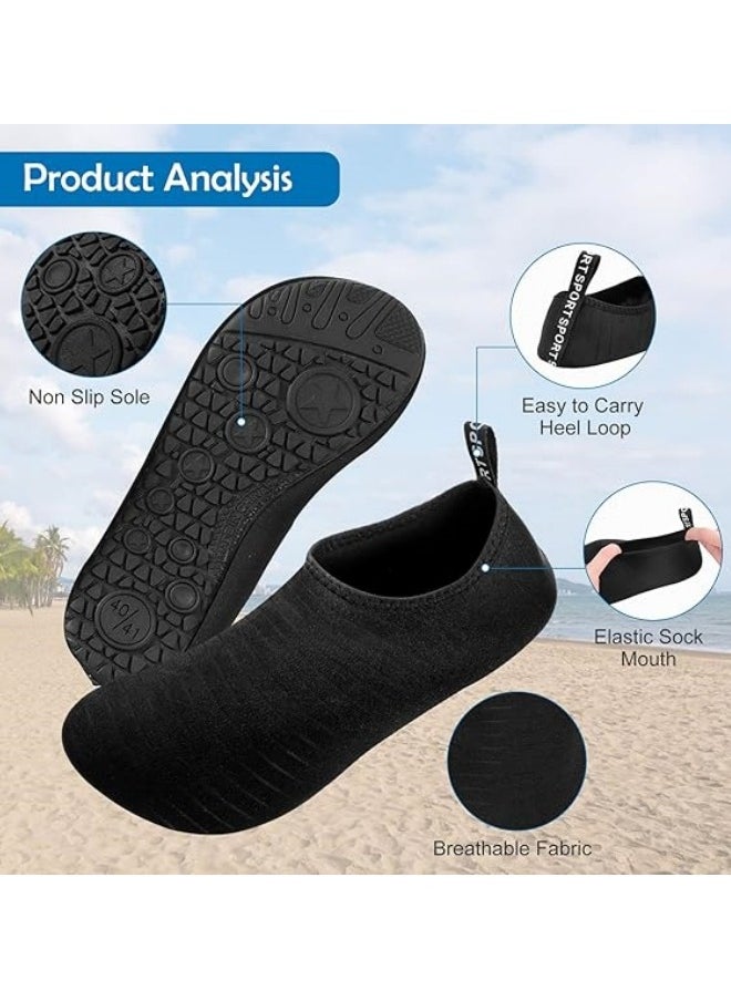 BUPY Water Shoes for Women Men Kids, Barefoot Quick-Dry Aqua Water Socks Slip-on Swim Beach Shoes for Snorkeling Surfing Kayaking Beach Walking Yoga  - Image 2