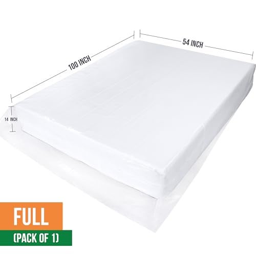 Utopia Home Full Size Mattress Cover for Moving, 2 Mil Thick Plastic Mattress Bag for Disposal, Mattress Encasement Fits Mattresses up to 14 Inches, Mattress Bags for Moving - Image 2