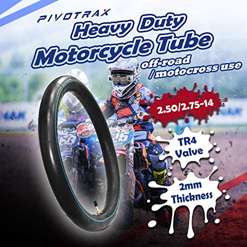 PIVOTRAX 2.50/2.75-14 (60/100-14) 14" Heavy Duty Mini Dirt Bike Inner Tube - 2 mm Reinforced Thickness - TR4 Valve Stem Straight - Image 3