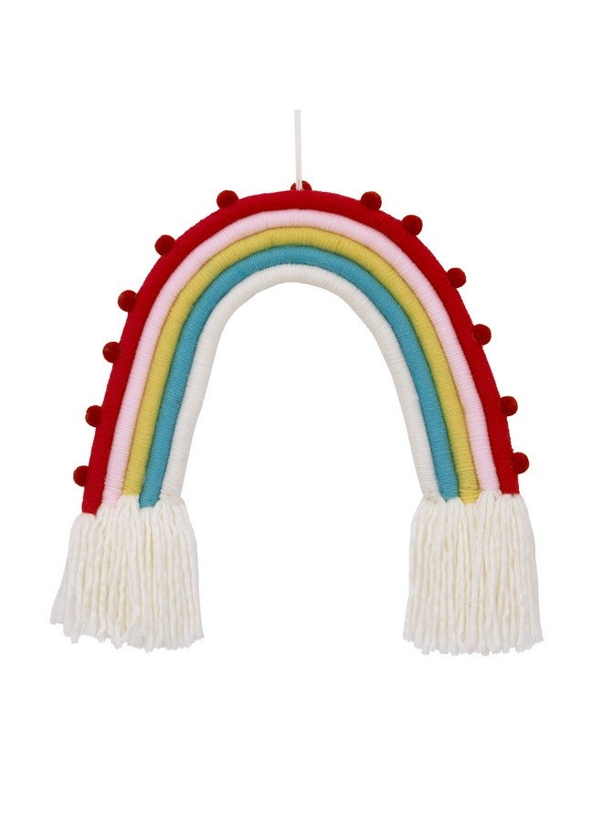 NoJo Rainbow Tapestry & White Yarn Wall Decor Red Pink Yellow Blue (7113019P) - Image 5