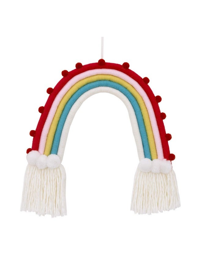 NoJo Rainbow Tapestry & White Yarn Wall Decor Red Pink Yellow Blue (7113019P) - Image 2