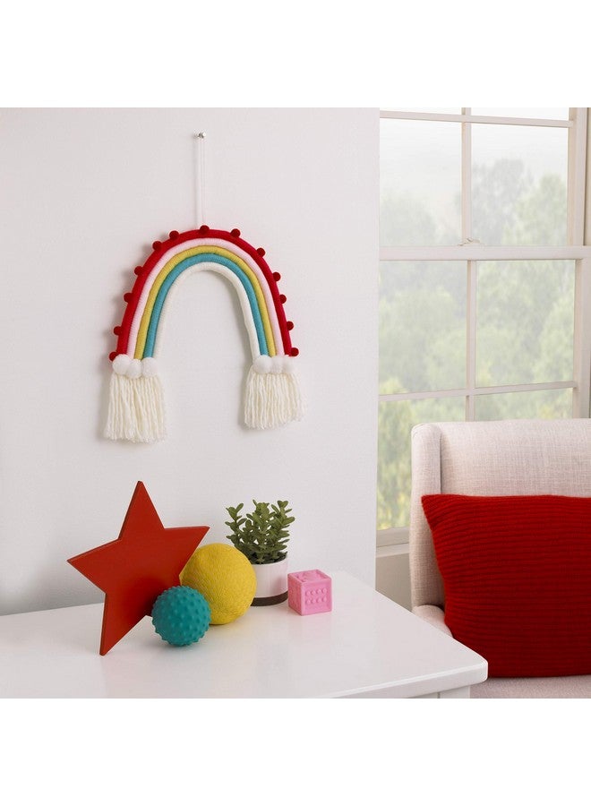 NoJo Rainbow Tapestry & White Yarn Wall Decor Red Pink Yellow Blue (7113019P) - Image 3