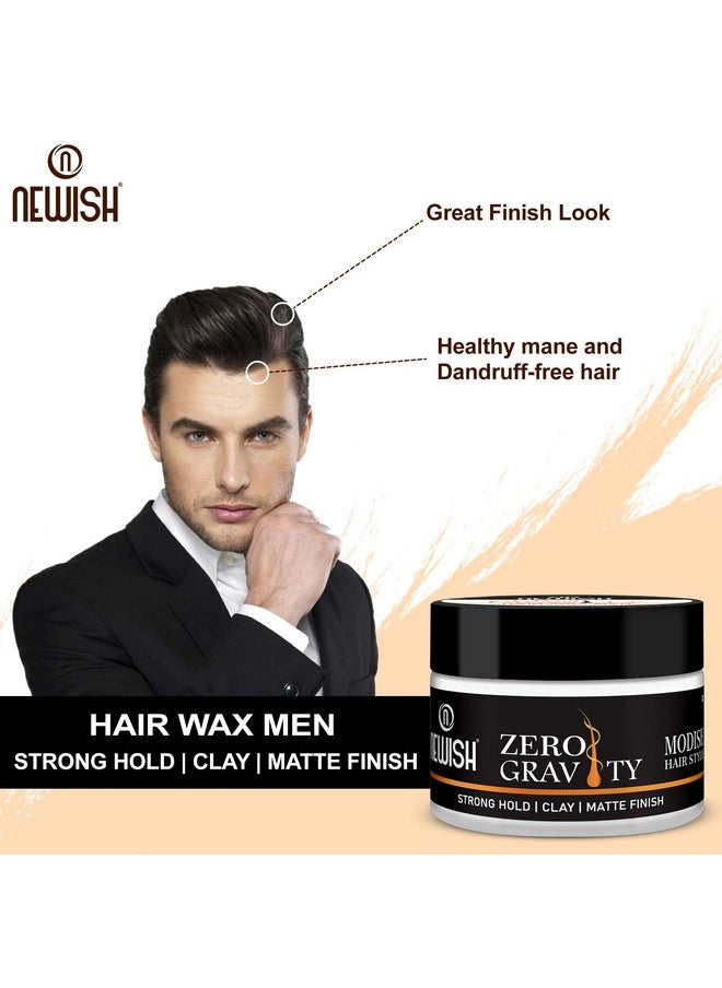 Zero Gravity Hair Wax For Men | Strong Hold, Ultra Matte Finish | Modish Hair Style | Restylable Anytime, Easy Wash Off | Hair Styling Wax For Glossy Finish & Shine | Pack Of 1 - 100Gm - pzsku/Z54510C5364787FE876F6Z/45/_/1735817031/5a3ba7a1-2ae4-445e-b3d4-93148461d8bb