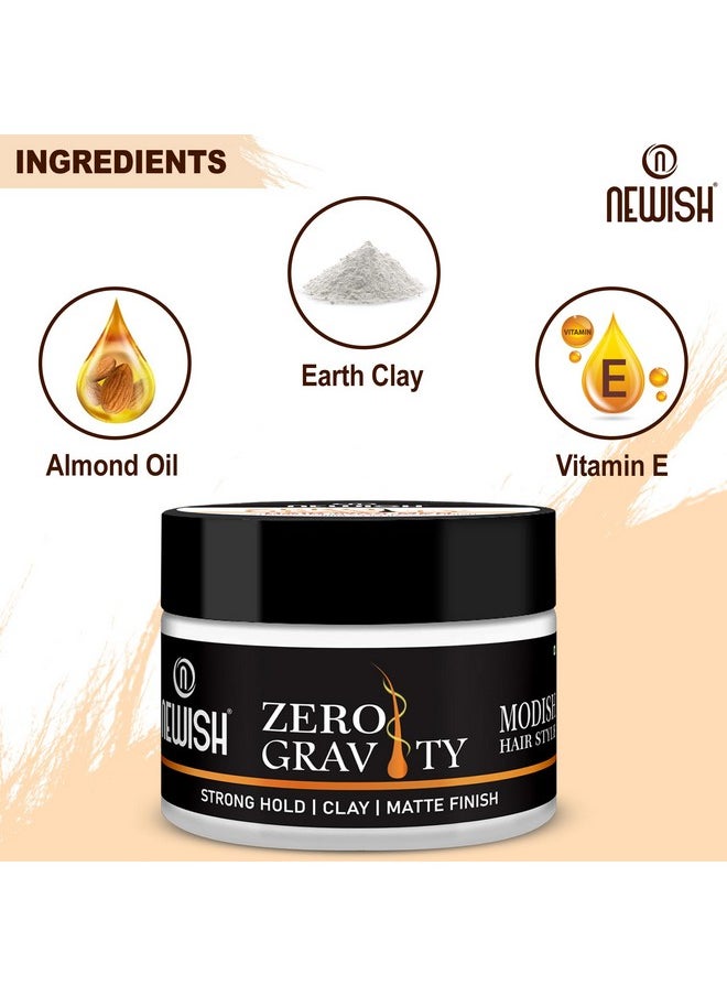 Zero Gravity Hair Wax For Men | Strong Hold, Ultra Matte Finish | Modish Hair Style | Restylable Anytime, Easy Wash Off | Hair Styling Wax For Glossy Finish & Shine | Pack Of 1 - 100Gm - pzsku/Z54510C5364787FE876F6Z/45/_/1735817036/cb9c6624-5f59-4292-b144-189511cae9a1