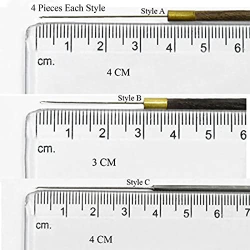 Embroiderymaterial Aari Embroidery Needles Combo Pack (20 Pieces) – Bead, Sequin, Thread & Wire Embroidery Needles with Wooden, Iron & Thread-Wrapped Handles for Aari, Beading, Jewelry Making & Decorative Hand Embroidery - Image 3