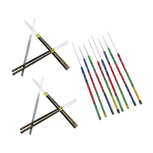 Embroiderymaterial Aari Embroidery Needles Combo Pack (20 Pieces) – Bead, Sequin, Thread & Wire Embroidery Needles with Wooden, Iron & Thread-Wrapped Handles for Aari, Beading, Jewelry Making & Decorative Hand Embroidery - Image 1