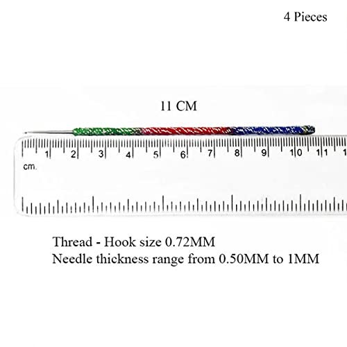 Embroiderymaterial Aari Embroidery Needles Combo Pack (20 Pieces) – Bead, Sequin, Thread & Wire Embroidery Needles with Wooden, Iron & Thread-Wrapped Handles for Aari, Beading, Jewelry Making & Decorative Hand Embroidery - Image 4