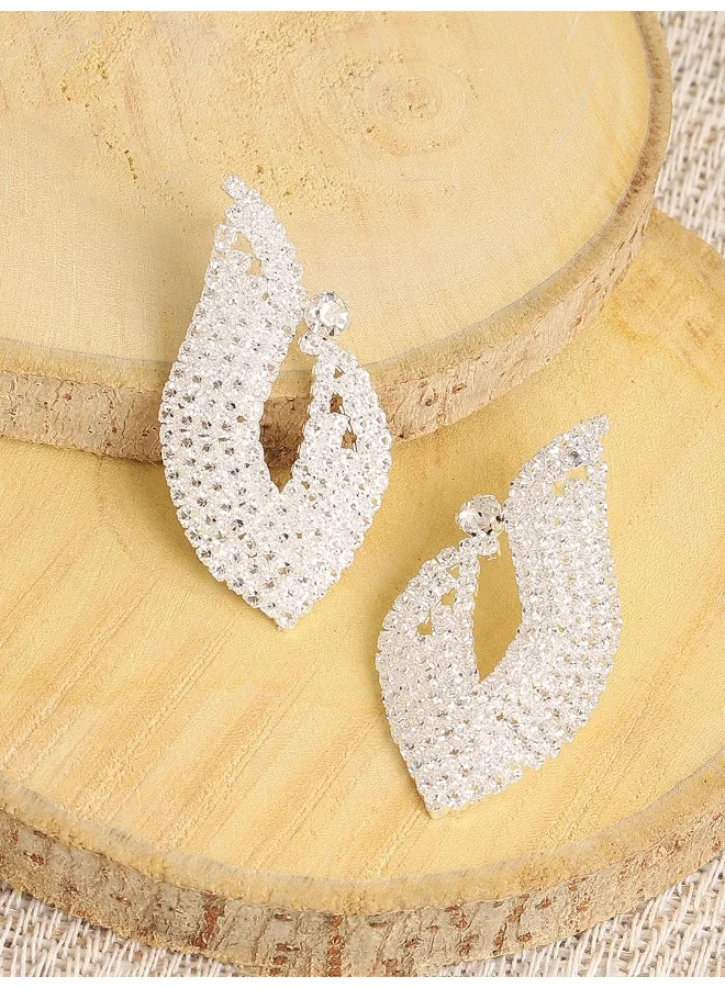 سوهي مسمار مطلي بالفضة للحفلات من الحجر