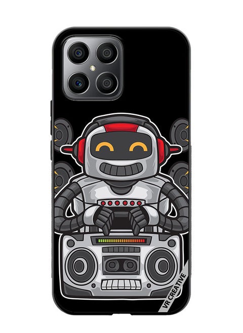 Protective Case Cover For Honor X8 Speaker Monkey Design Multicolour