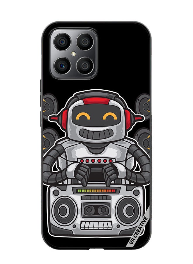 Protective Case Cover For Honor X8 Speaker Monkey Design Multicolour
