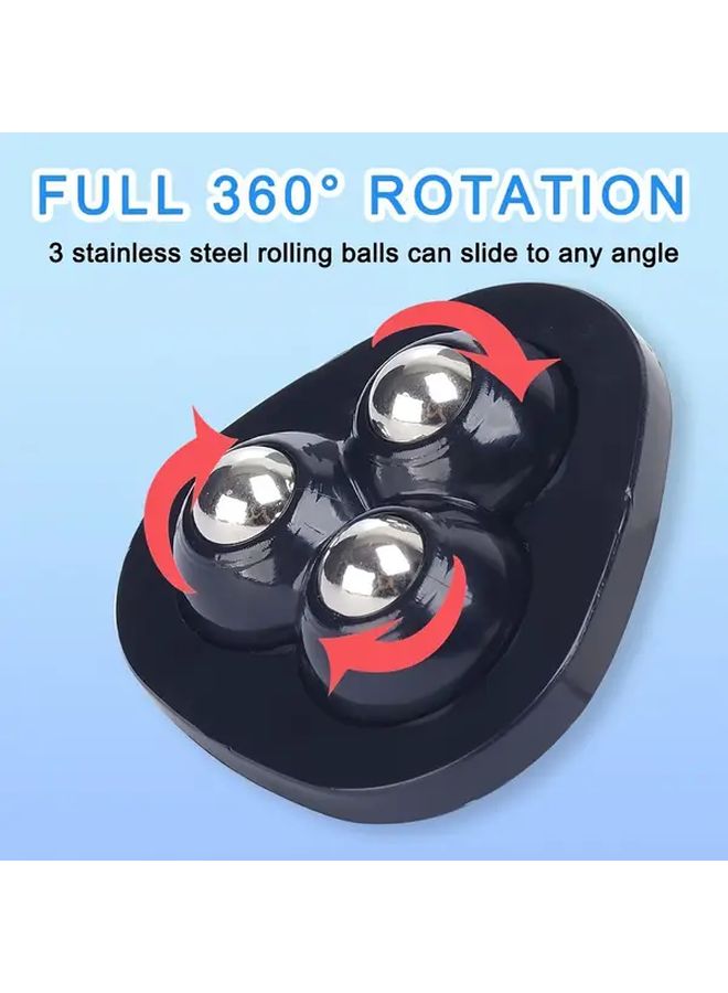 White 8 Pack Adhesive No Drill Stainless Steel Rolling Ball Casters 360 Degree Rotating Durable Silent Furniture Wheels - Image 5