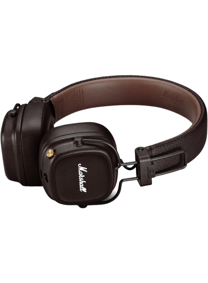 Marshall Major IV Foldable Bluetooth Wireless Headphones, 80 Hours Playtime, Brown brown - Image 3
