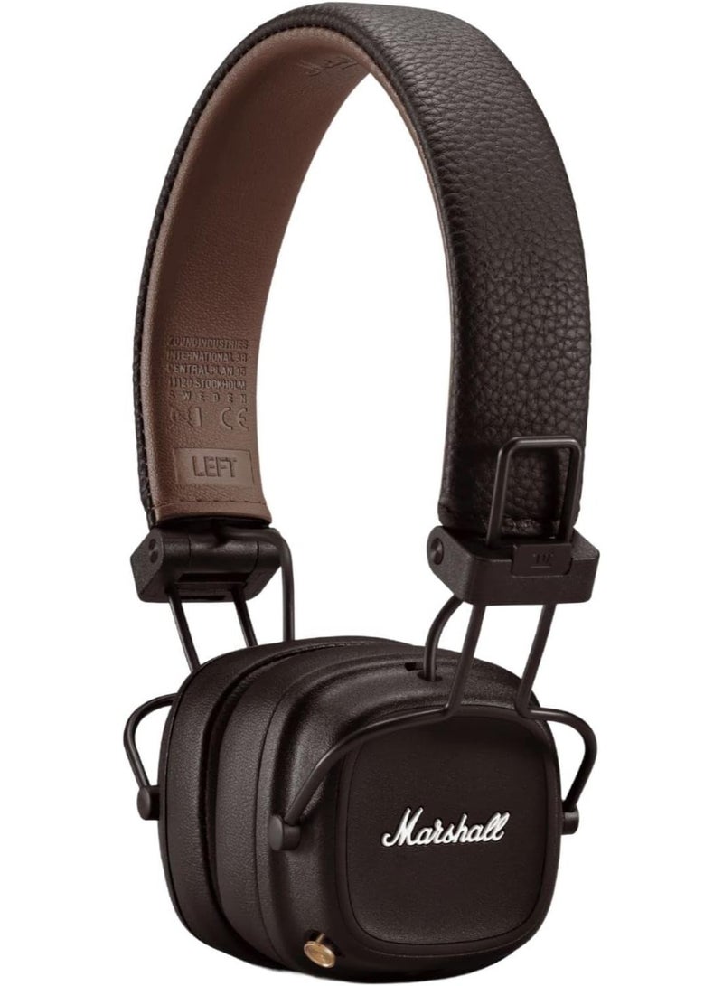 Marshall Major IV Foldable Bluetooth Wireless Headphones, 80 Hours Playtime, Brown brown - Image 2