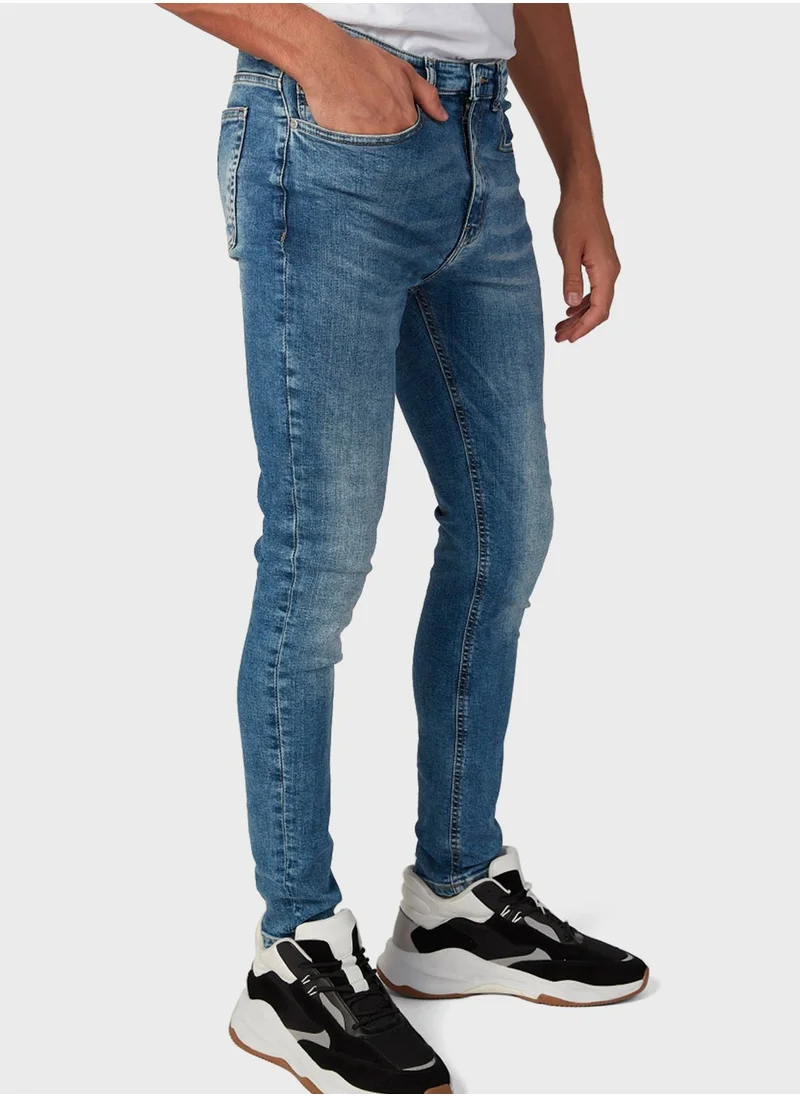 Lee Cooper Mid Wash Skinny Fit Jeans