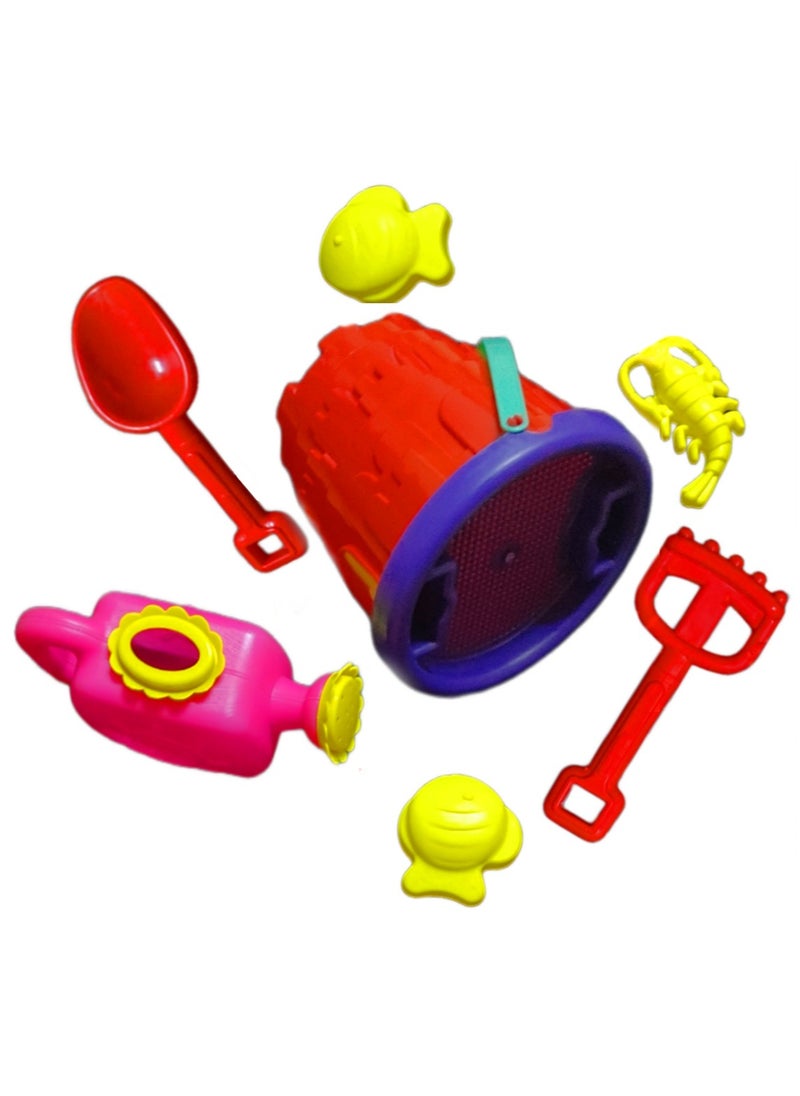 Generic Set of plastic sea beach sand bucket kids toys 