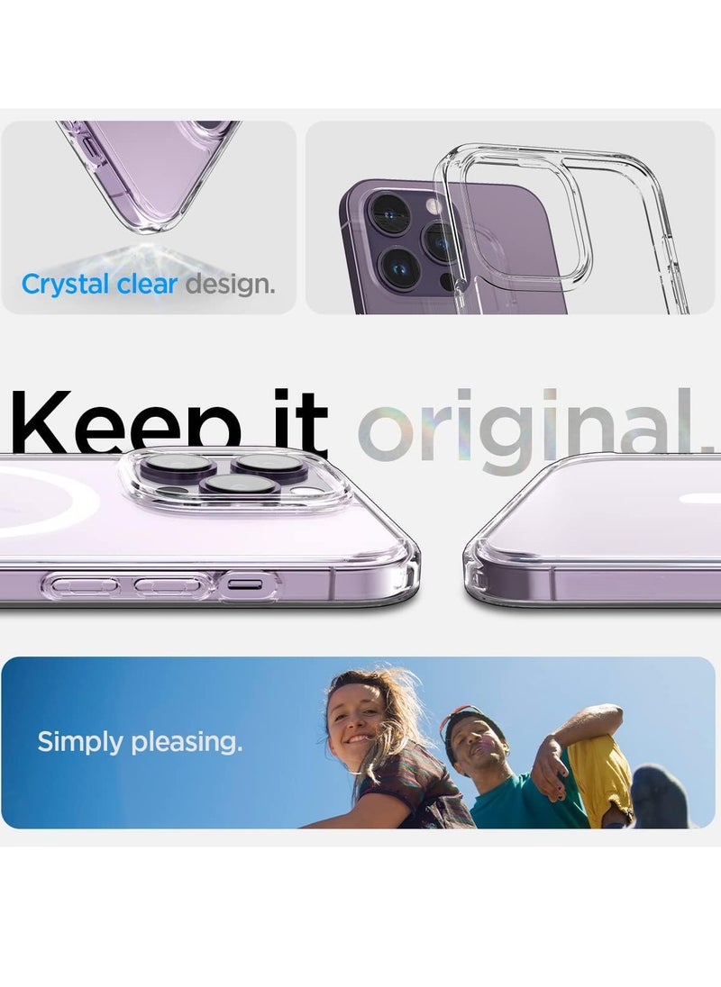 Generic - Apple iPhone 14 Pro Premium Combination Anti-Yellowing Mag Case Cover with Magsafe 6.1inch - Clear|White - Image 1