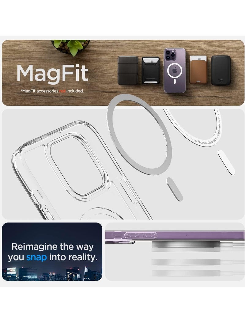 Generic - Apple iPhone 14 Pro Premium Combination Anti-Yellowing Mag Case Cover with Magsafe 6.1inch - Clear|White - Image 1