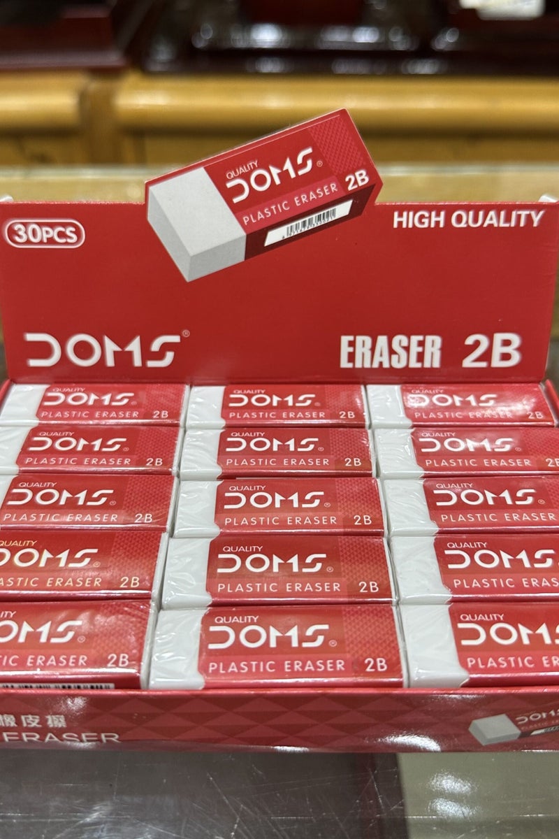 DOMS White Plastic Eraser 18-2B 860 – High Quality for Precise Pencil Mark Removal - Image 4