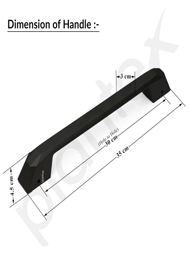 Plantex Door Handle/Main Door Handle/14 Inch Pull-Push Handle for Home & Office/3 Years Warranty Pack of 1(SH-351-DC-Black & Z-Black) - Image 2