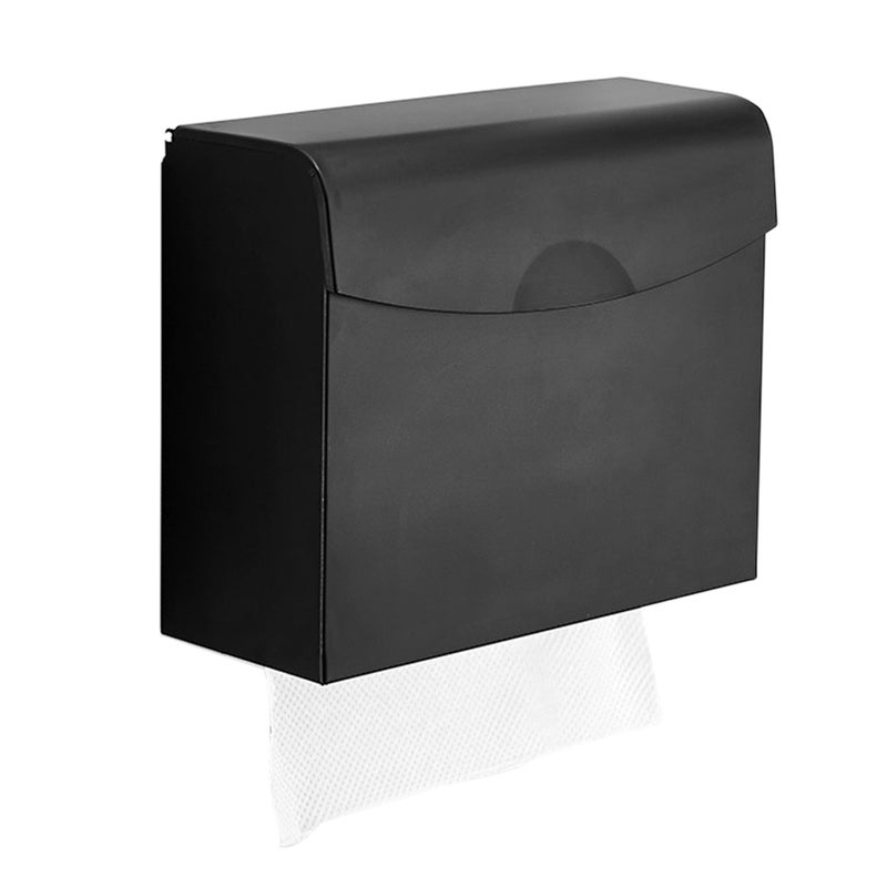 Wall Mounted Paper Towel Dispenser: Large Capacity Dual Waterproof Aluminum - Space Saving High Quality for Bathroom Use - Image 1