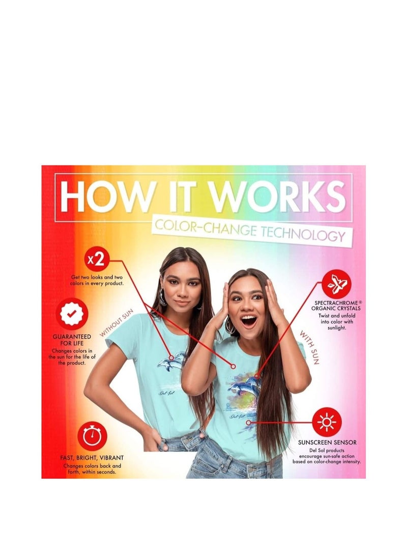 Del Sol Color Change Delsol Color Change Women's Cover Up Retro Peace - Image 5