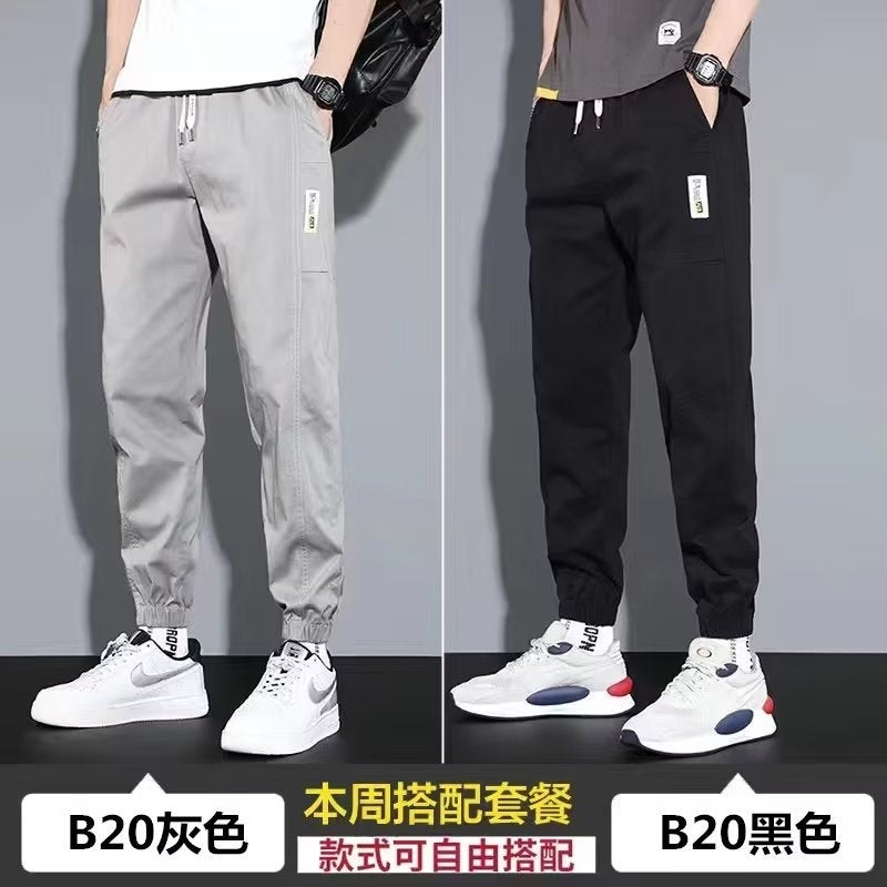 Japanese Cargo Pants Men Spring Casual Green  - Image 3