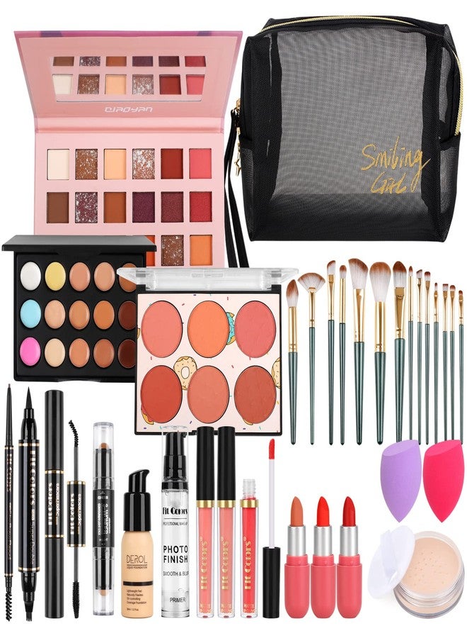 Fenshine All in One Makeup Kit for Women Full kit, Makeup Sets for Women, Travel Makeup Bundle Includes Foundation Primer Eyeshadow Contour Palette Lipstick for Teenage & Adults(Type B) - Image 1
