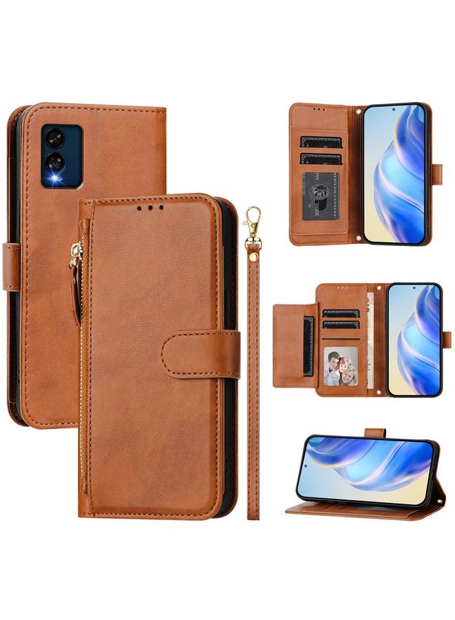 S-TOP Case For BLU View Speed 5G Multi-Card Slots Zipper Wallet Leather Phone Case - Image 1