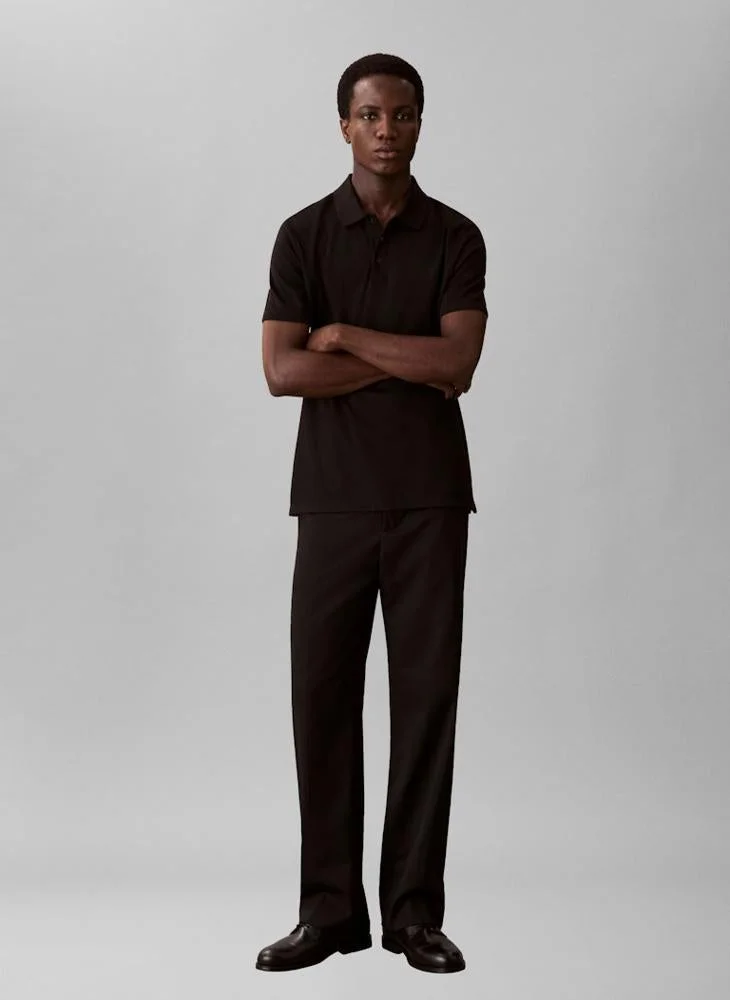 CALVIN KLEIN  Interlock Knit Bird's Eye Polo for Men | Best Price UAE