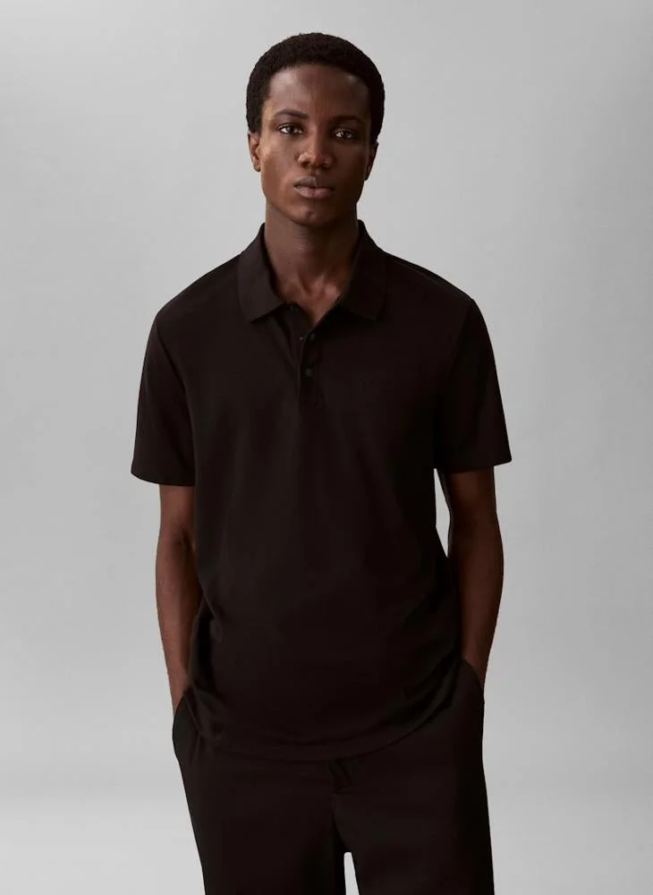 Interlock Knit Bird's Eye Polo