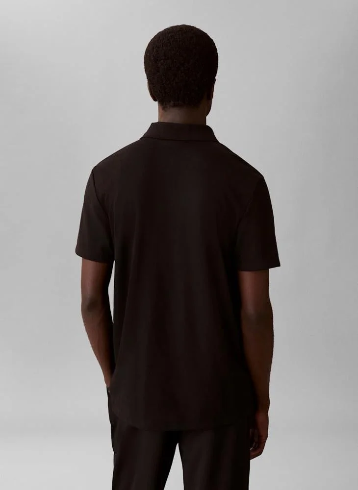 CALVIN KLEIN  Interlock Knit Bird's Eye Polo for Men | Best Price UAE