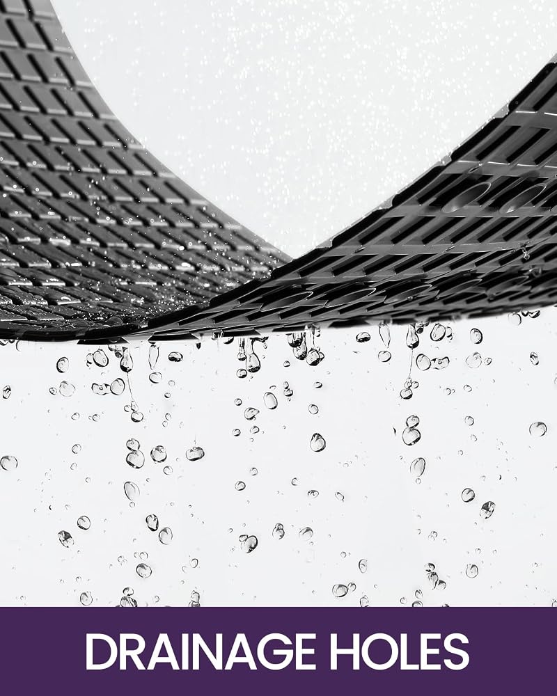 DEXI Non-Slip Bathtub Mat, 40x100 cm Bath Tub Shower Carpet, Black - Image 5