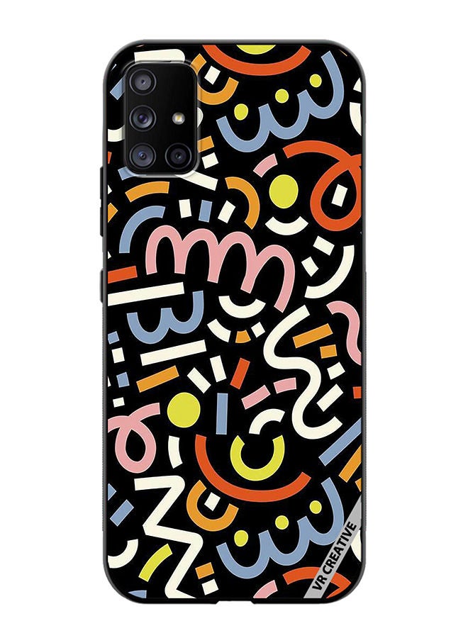 VR CREATIVE Protective Case Cover For Samsung Galaxy A51 5G Vector Design Multicolour - Image 1