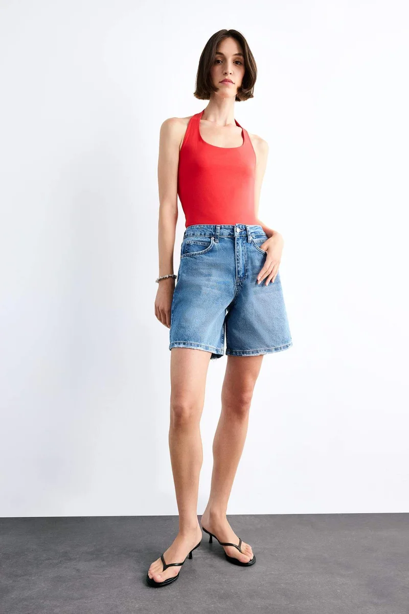 DeFacto Regular Fit Denim Shorts
